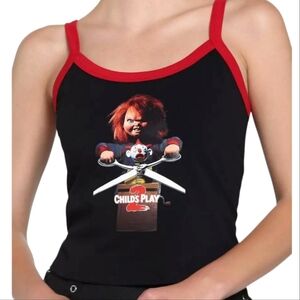 Child's Play 2 - MD Chucky Retro Photo Cropped Girls Cami